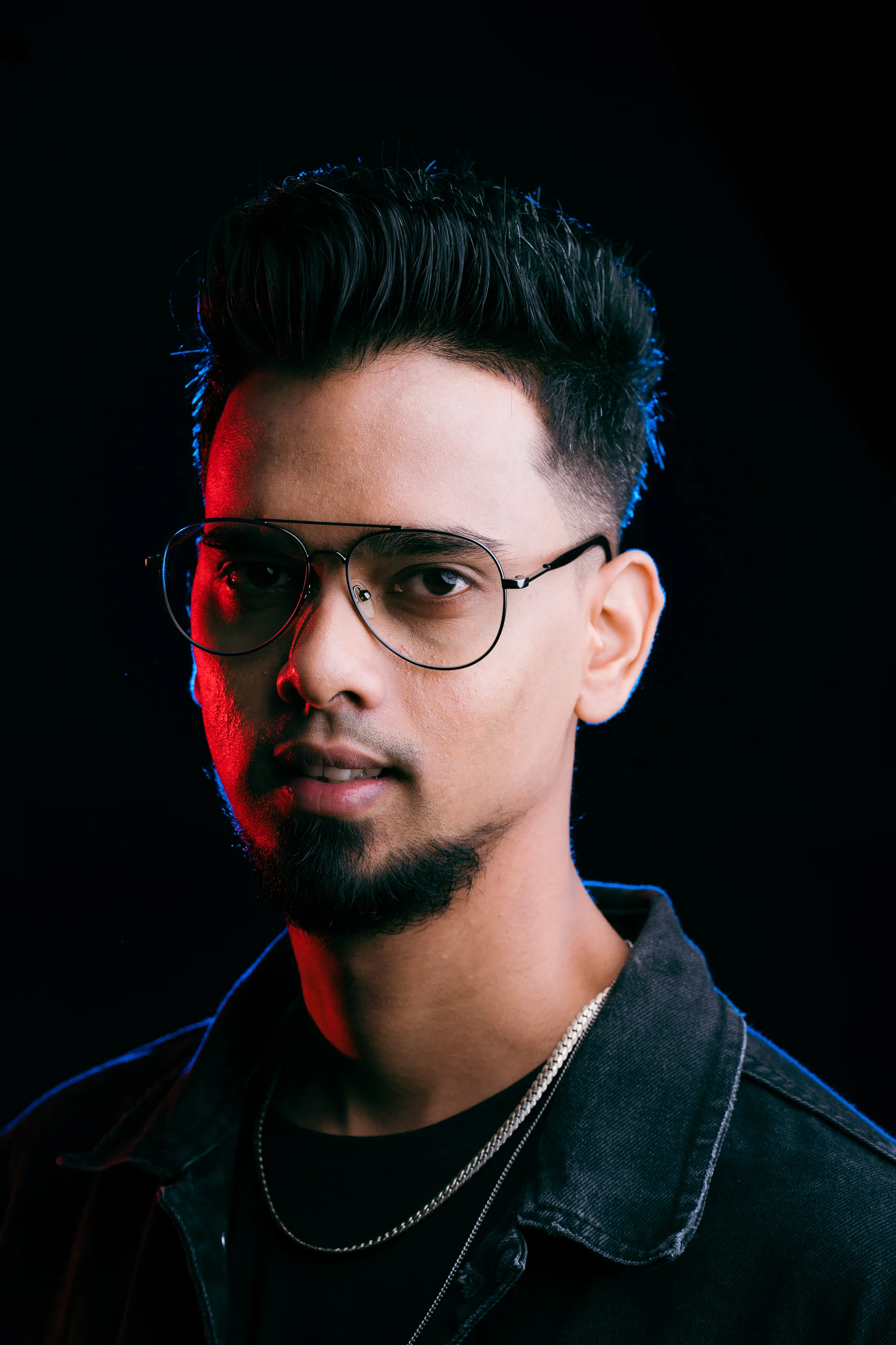 Skeletron red lit portrait
